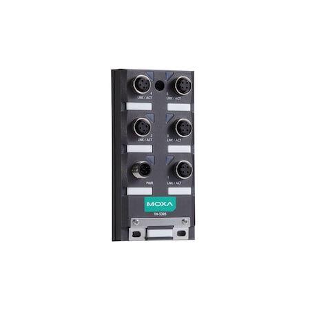 Moxa Unmgd Eth. Swtch W/ 5 10/100Baset(X)Ports And W/ M12, Tn-5305 TN-5305